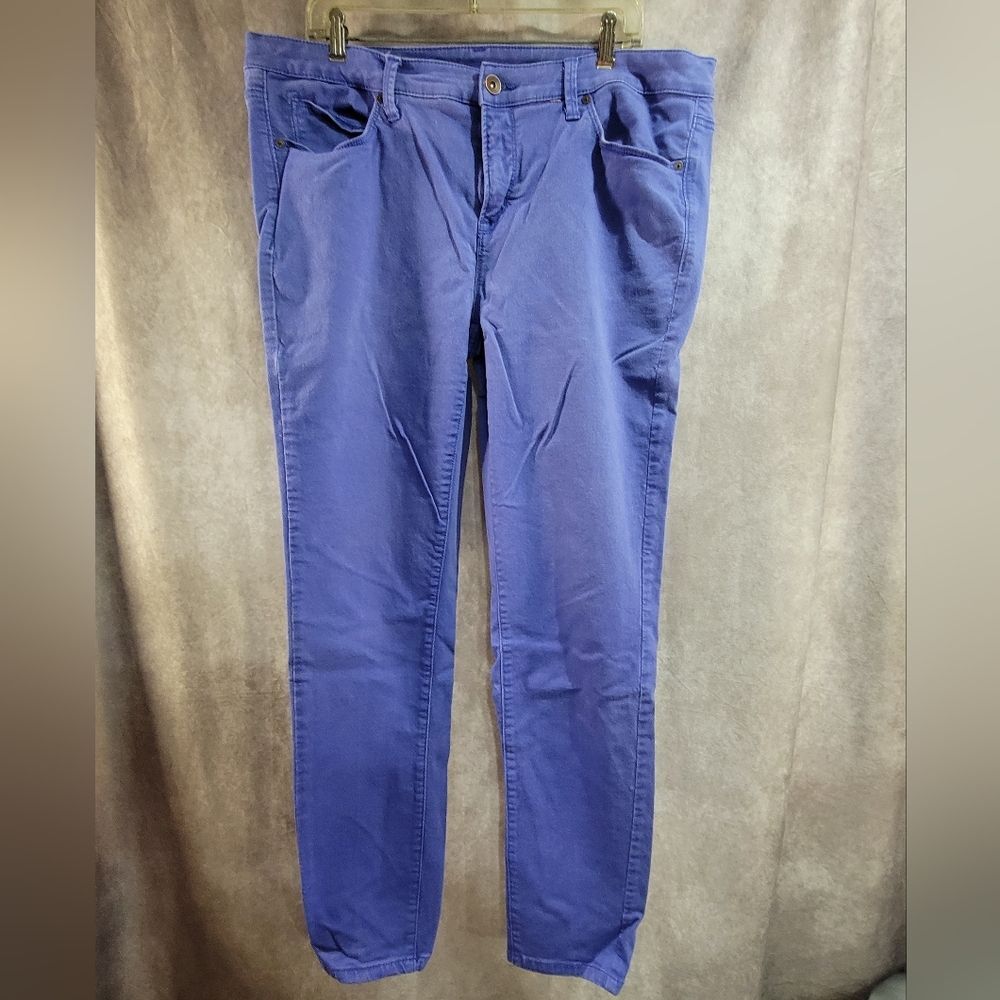 Purple Skinny Stretchy Jeans Size 18W